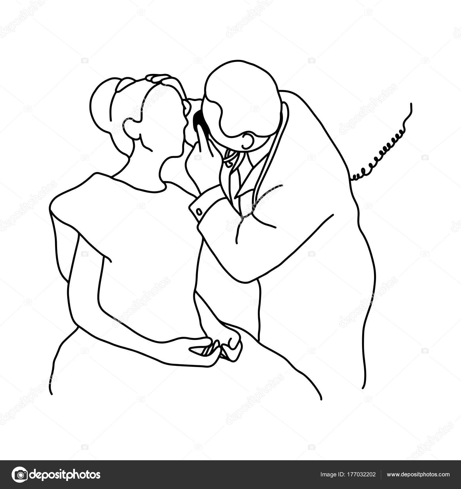 1600x1700 Male Doctor Check Up Eye Of Female Patient With Equipment Vector