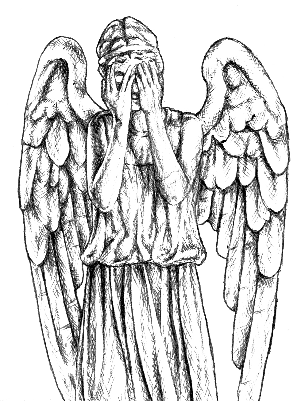 981x1307 Doctor Who Weeping Angels Sketches Projects To Try