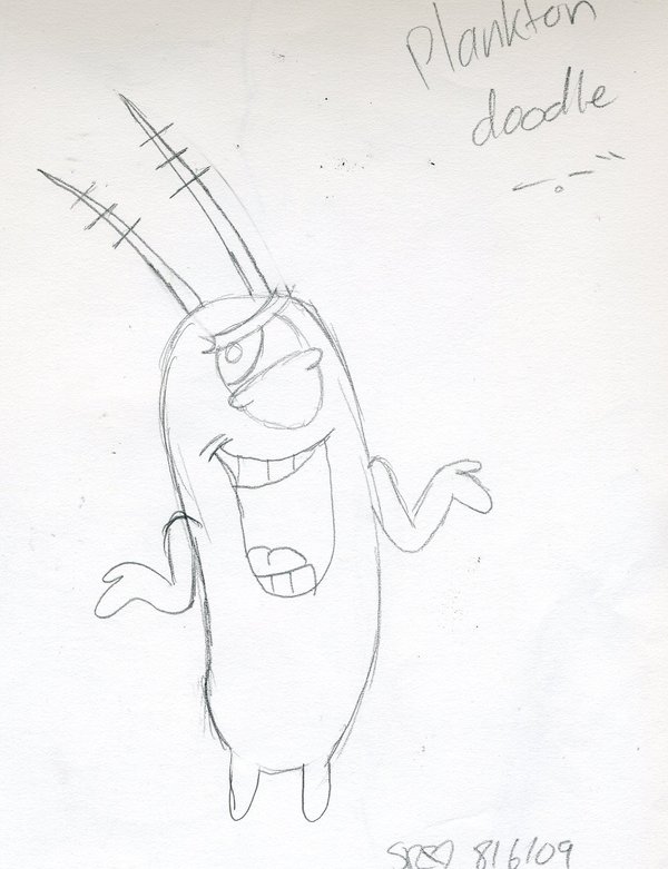 600x781 Plankton Sketch Doodle Thing By Xxninjacookie