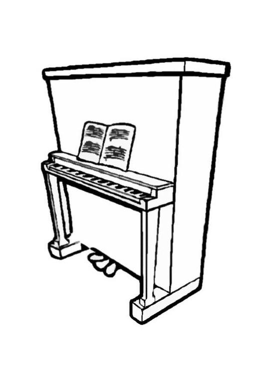 531x750 Coloring Page Piano 2