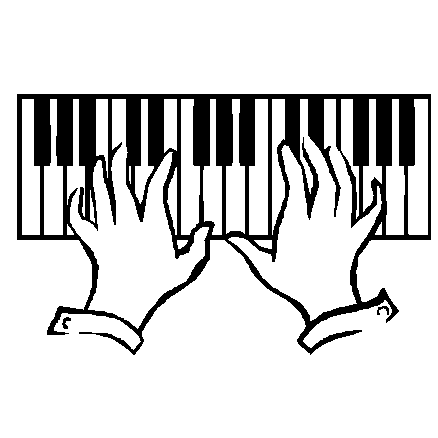 438x438 Cartoon Piano Keys