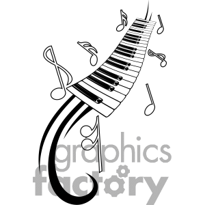 300x300 Music Notes And Piano Keys Tattoo Design