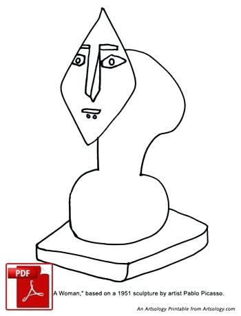350x459 Pablo Picasso Coloring Pages