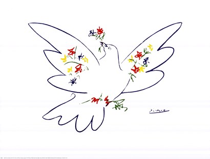 410x311 Dove With Flowers