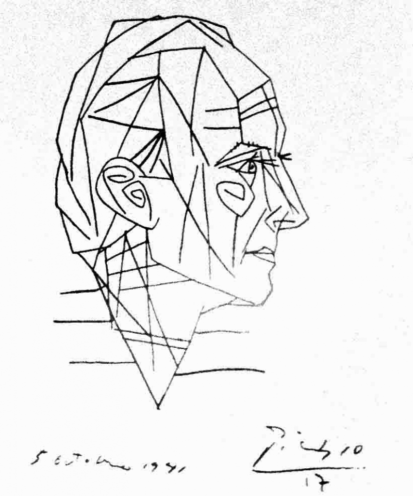 851x1024 Pablo Picasso Drawings Upside Down Drawing And Contour Drawing