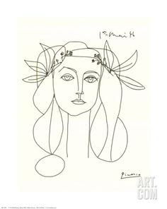 236x296 Pablo Picasso, Line Drawing Of Francoise Gilot, Unknown Year