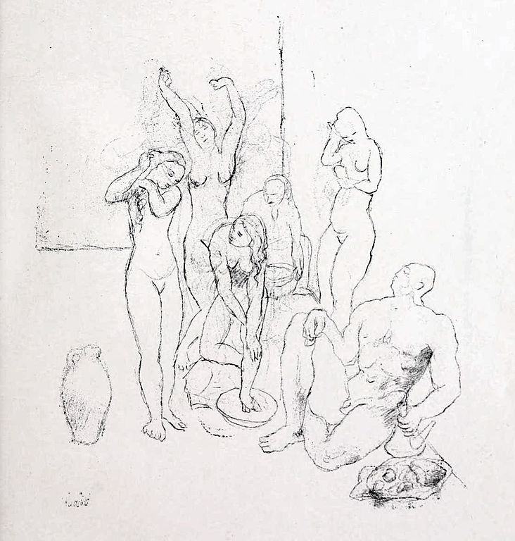 732x768 Filepablo Picasso, 1905, Nus (Nudes), Pencil On Paper.jpg