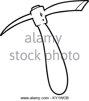 300x341 Freehand Drawn Cartoon Pick Axe Stock Vector Art Amp Illustration