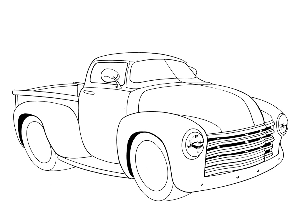 Pick Up Truck Drawing at GetDrawings | Free download