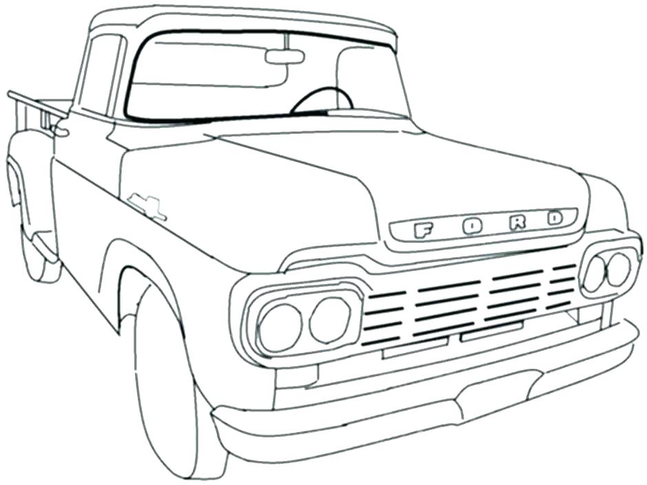 940x705 Pickup Truck Coloring Pages