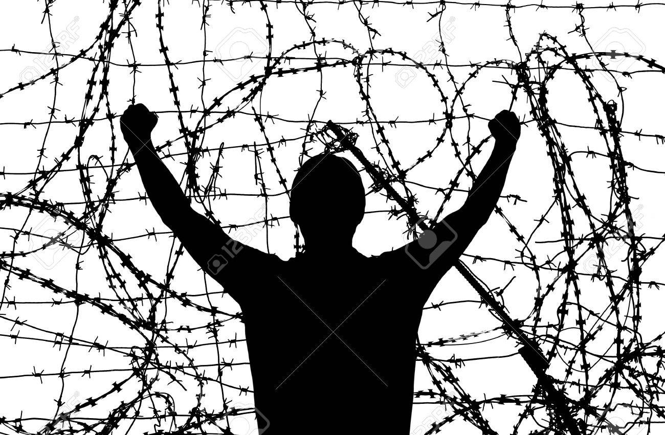 1300x851 Unique Prison Fence Drawing Vector For Design Decorating