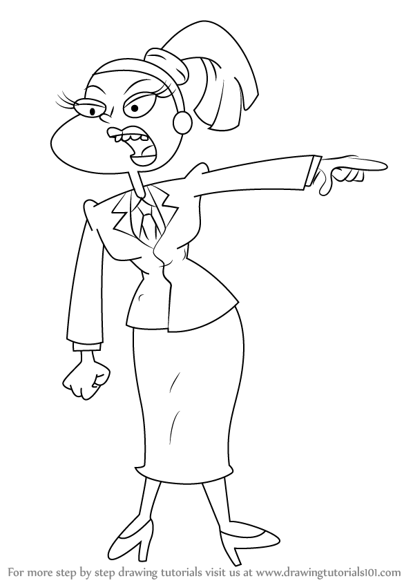 598x844 Learn How To Draw Charlotte Pickles From Rugrats (Rugrats) Step By