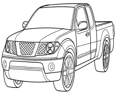 Pickup Truck Outline Drawing at GetDrawings | Free download