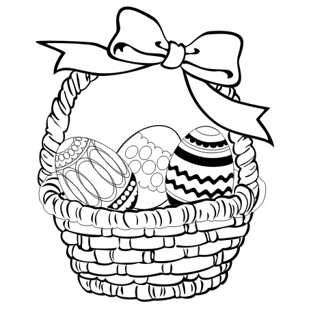 452x452 Strong Easter Drawing Ideas Egg Coloring Pages Big Basket