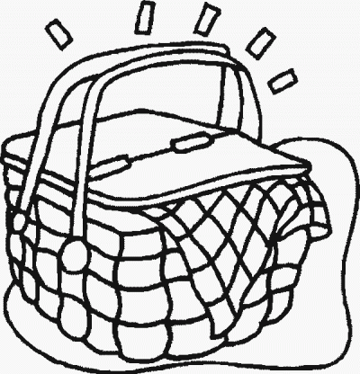 400x416 Picnic Coloring Page Fun Family Crafts