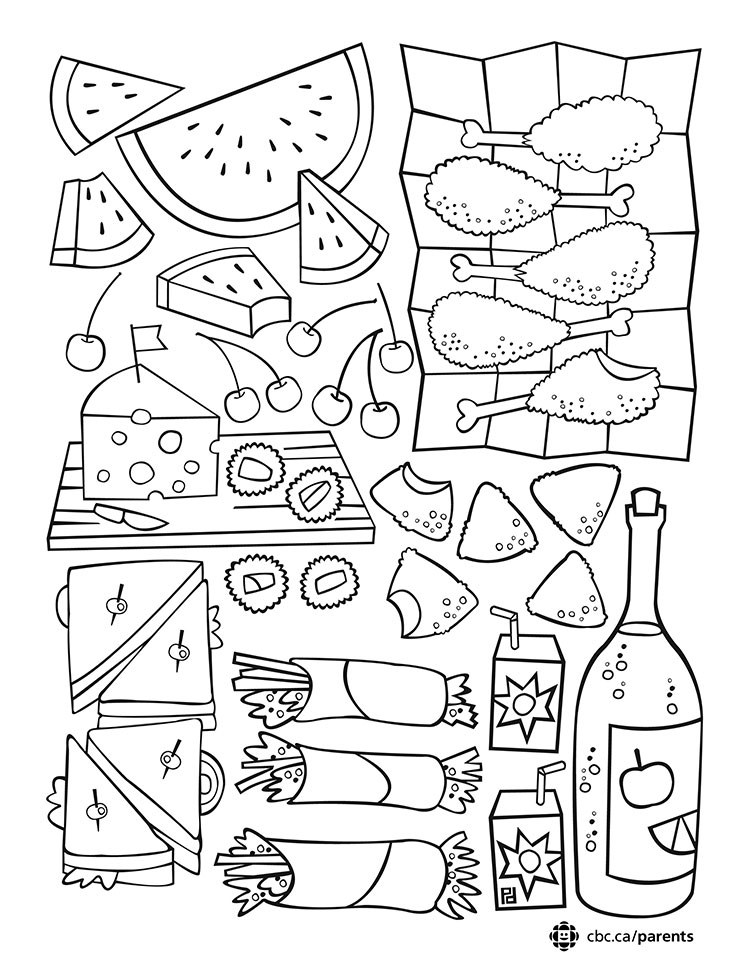 750x971 Picnic Colouring Printable Take A Break And Colour Together