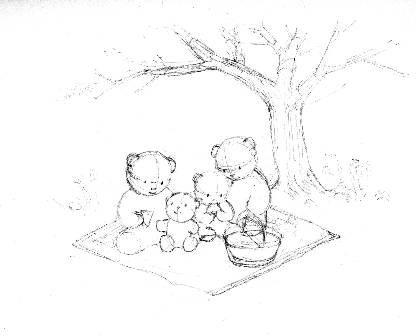 1681x1359 Color Study For Picnic Bears Jasmine Ray