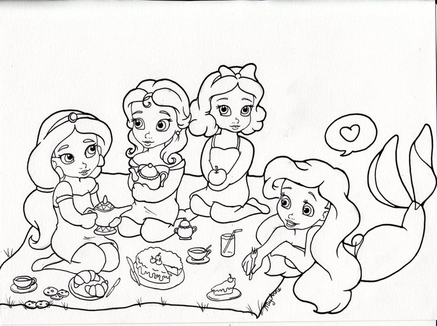 900x672 Petite Picnic Lineart By My Anne