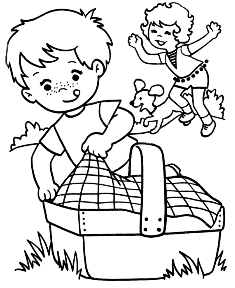 804x984 Free Picnic Coloring Pages For Kids