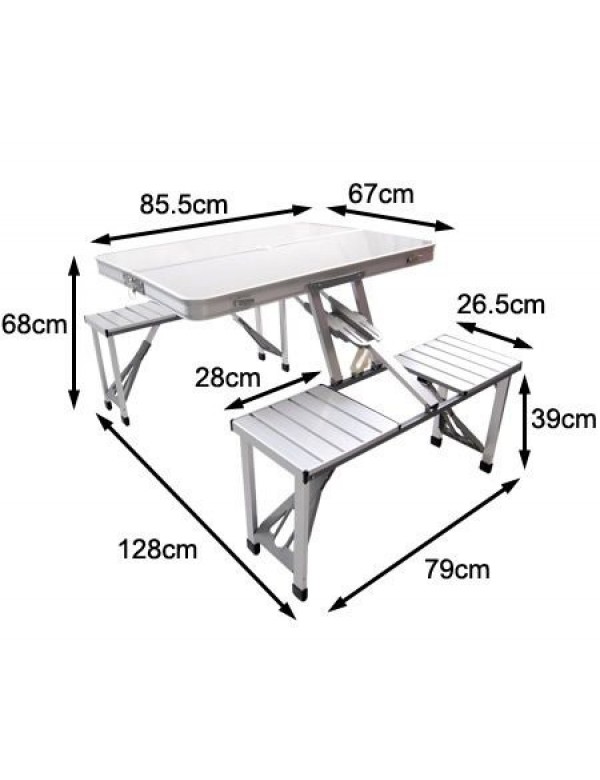 600x780 Aluminum Folding Picnic Table, P434
