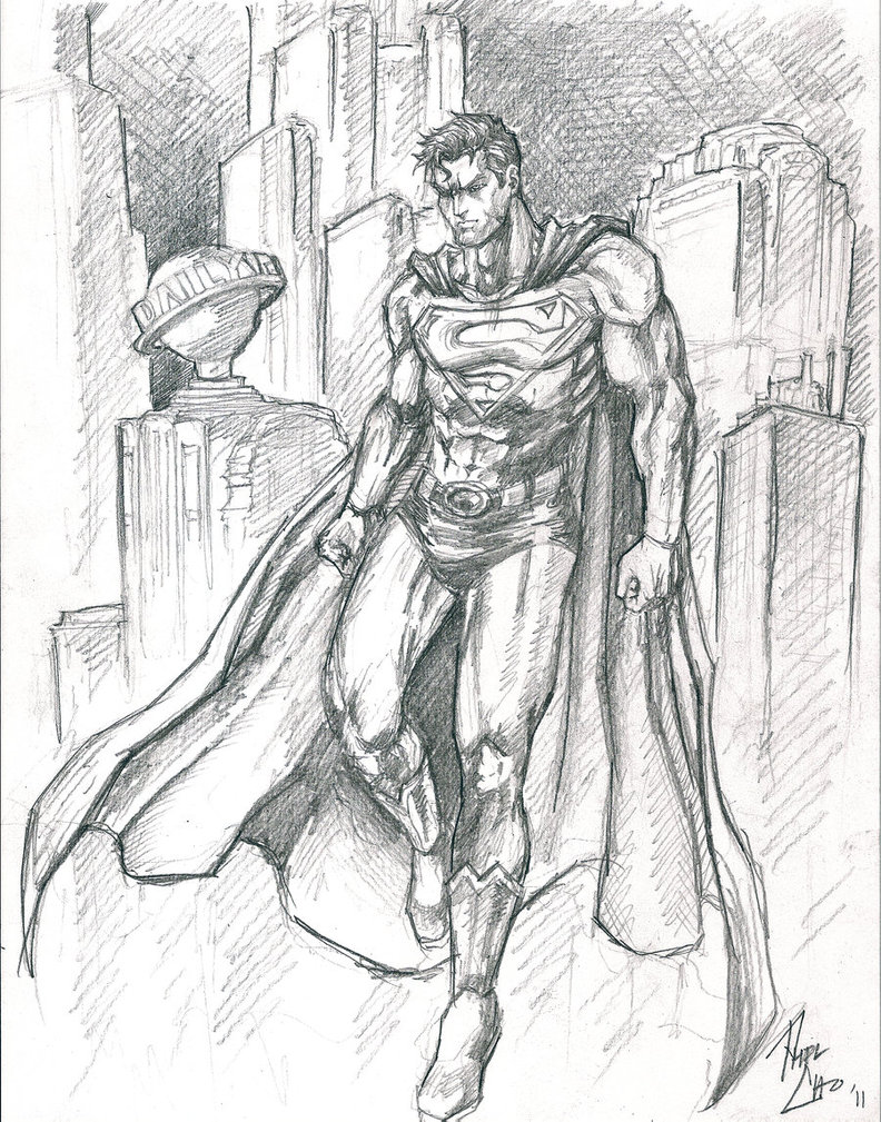 792x1009 Drawn Superman Pencil Drawing