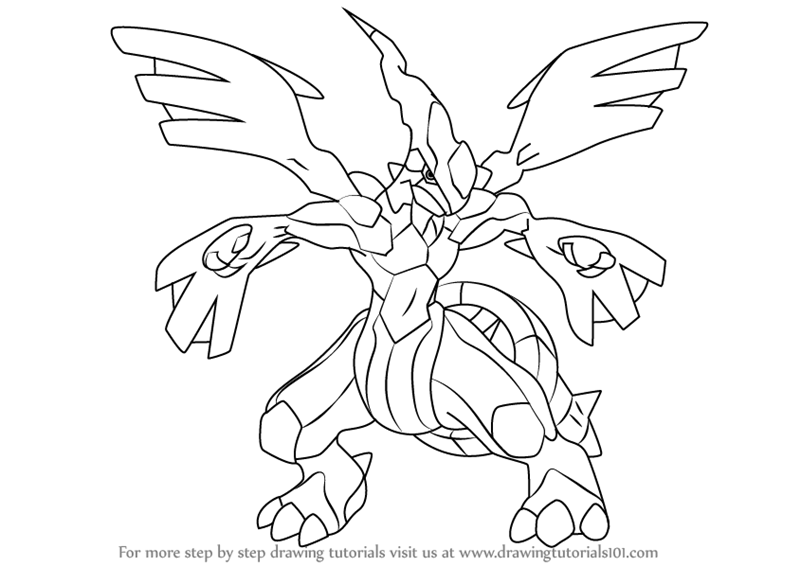 800x566 Learn How To Draw Zekrom From Pokemon (Pokemon) Step By Step
