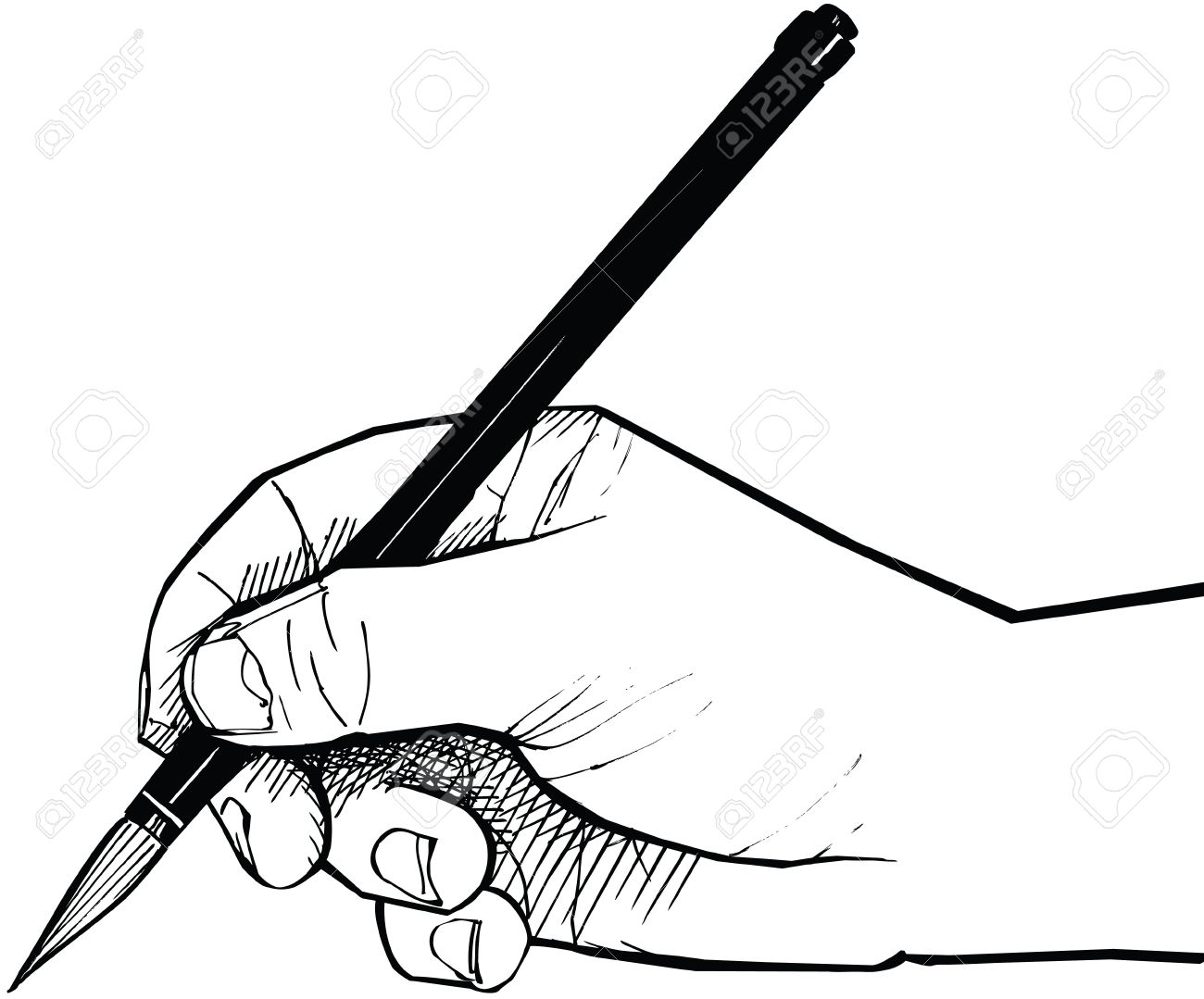 1300x1079 A Hand Drawing With A Chinese Brush Stock Photo, Picture