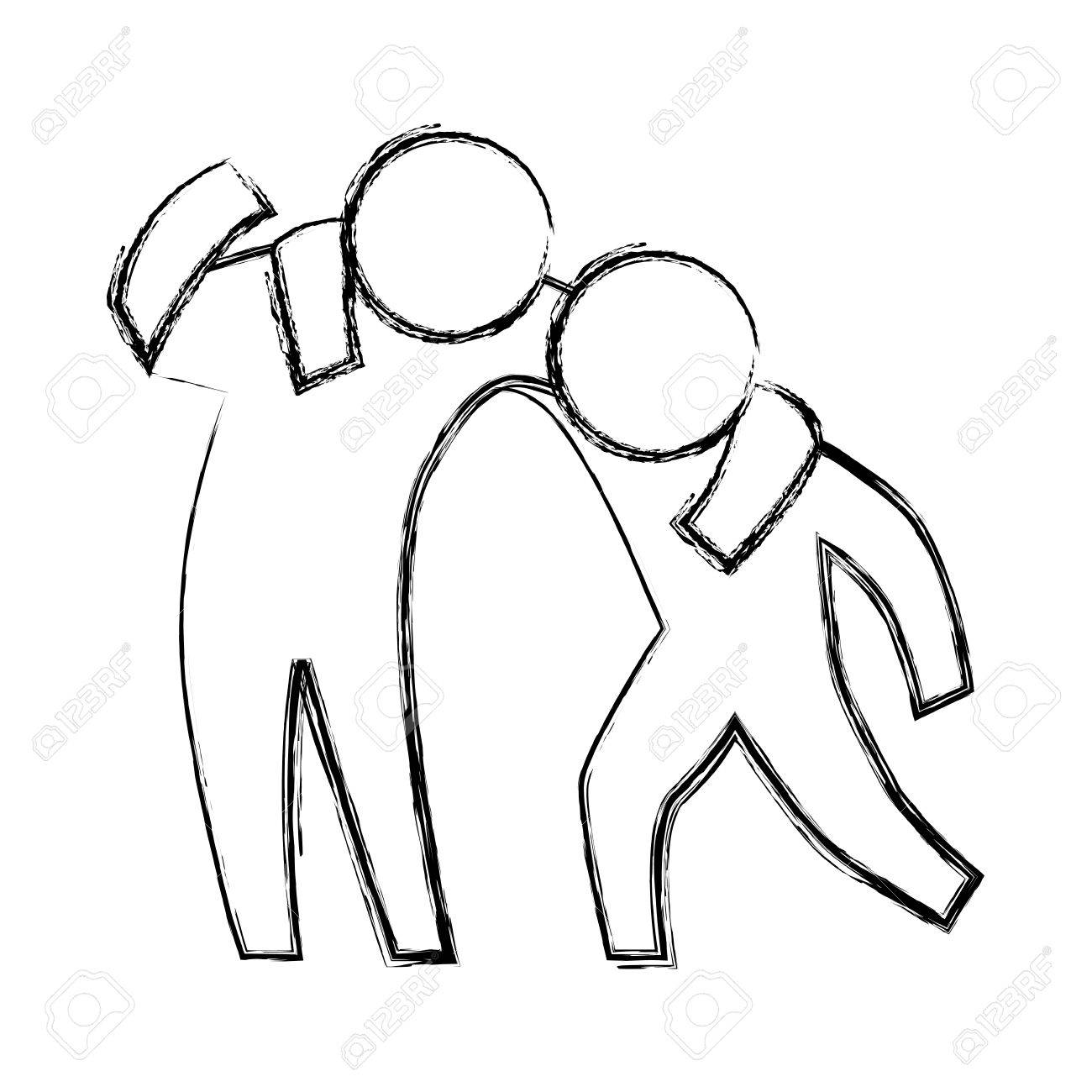 1300x1300 Person Helping Someone Icon Vector Illustration Graphic Design