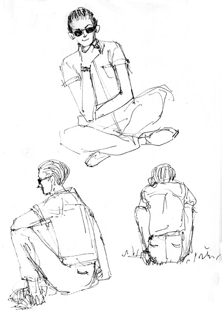 453x633 Sketchbook Exercise Draw 3 Versions Of Someone Sitting Art