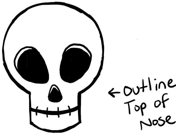 600x456 How To Draw Silly Cartoon Skulls Halloween Easy Tutorial