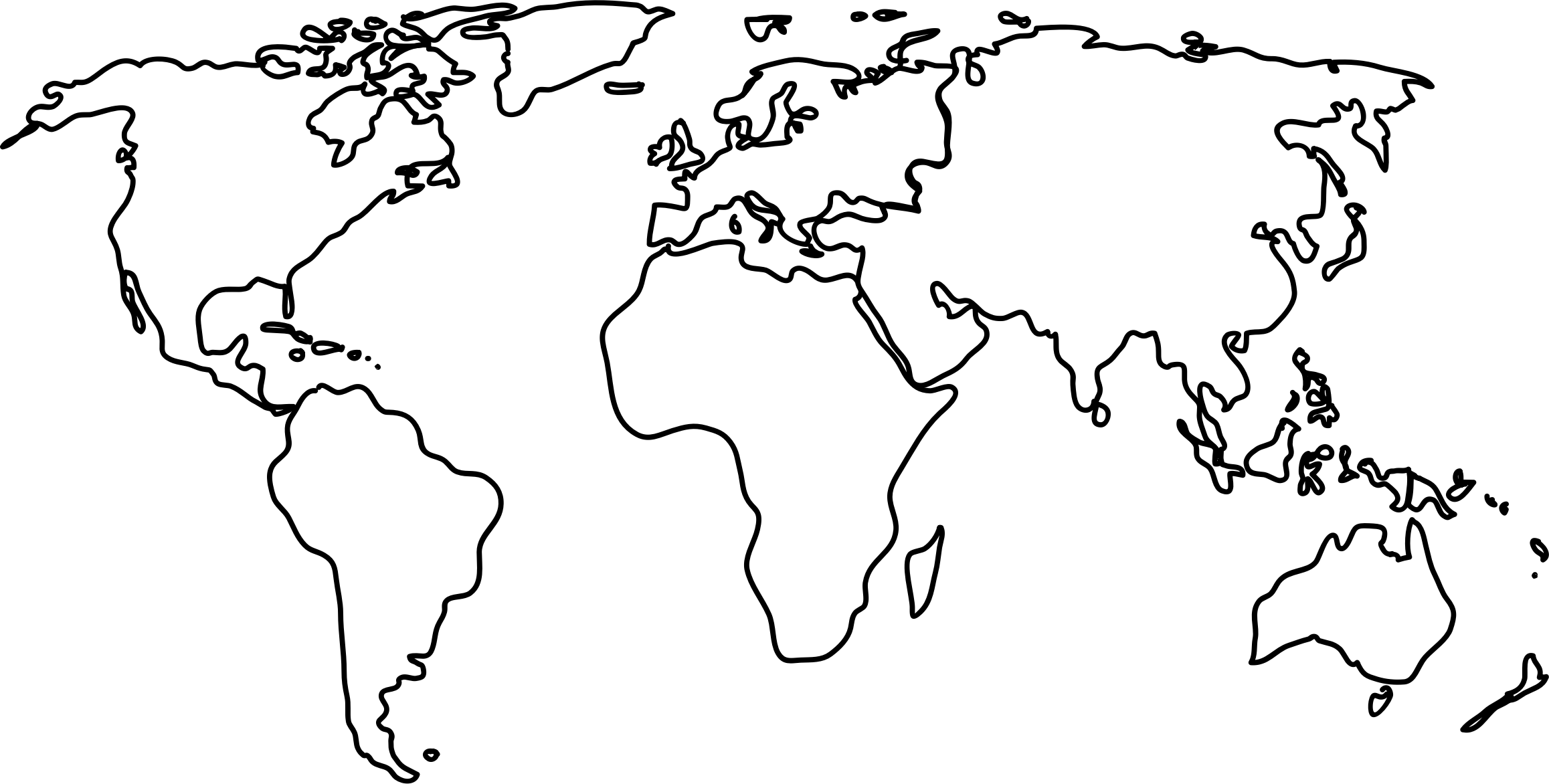 2315x1172 Map World Black And White Political World Maps Outline Map