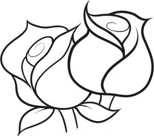 302x266 Flowers Drawings Rose