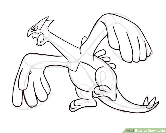 700x560 How To Draw Lugia 7 Steps (With Pictures)