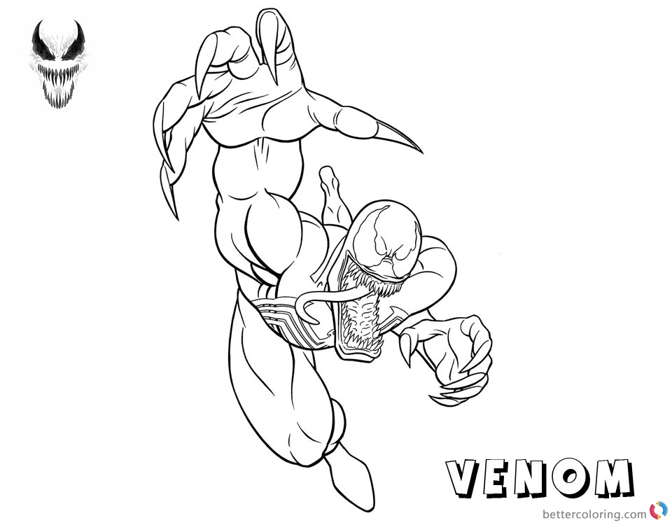 960x750 Venom Coloring Pages Great Drawing By Sky Boy