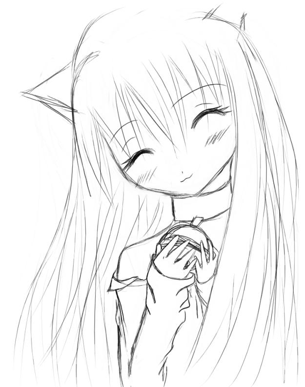625x794 Neko Girl Drawing By Darkkitty123