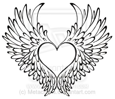400x346 Drawn Heart Wing