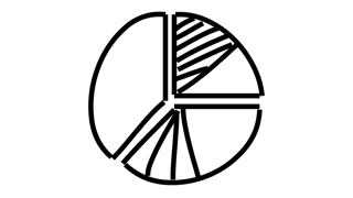 320x180 Laptop With Pie Chart Line Drawing Illustration Animation