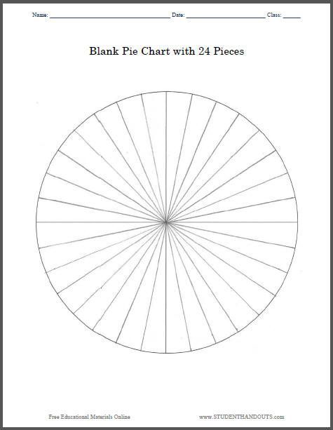 475x613 Blank Pie Chart With 24 Pieces Print Worksheet Or Use