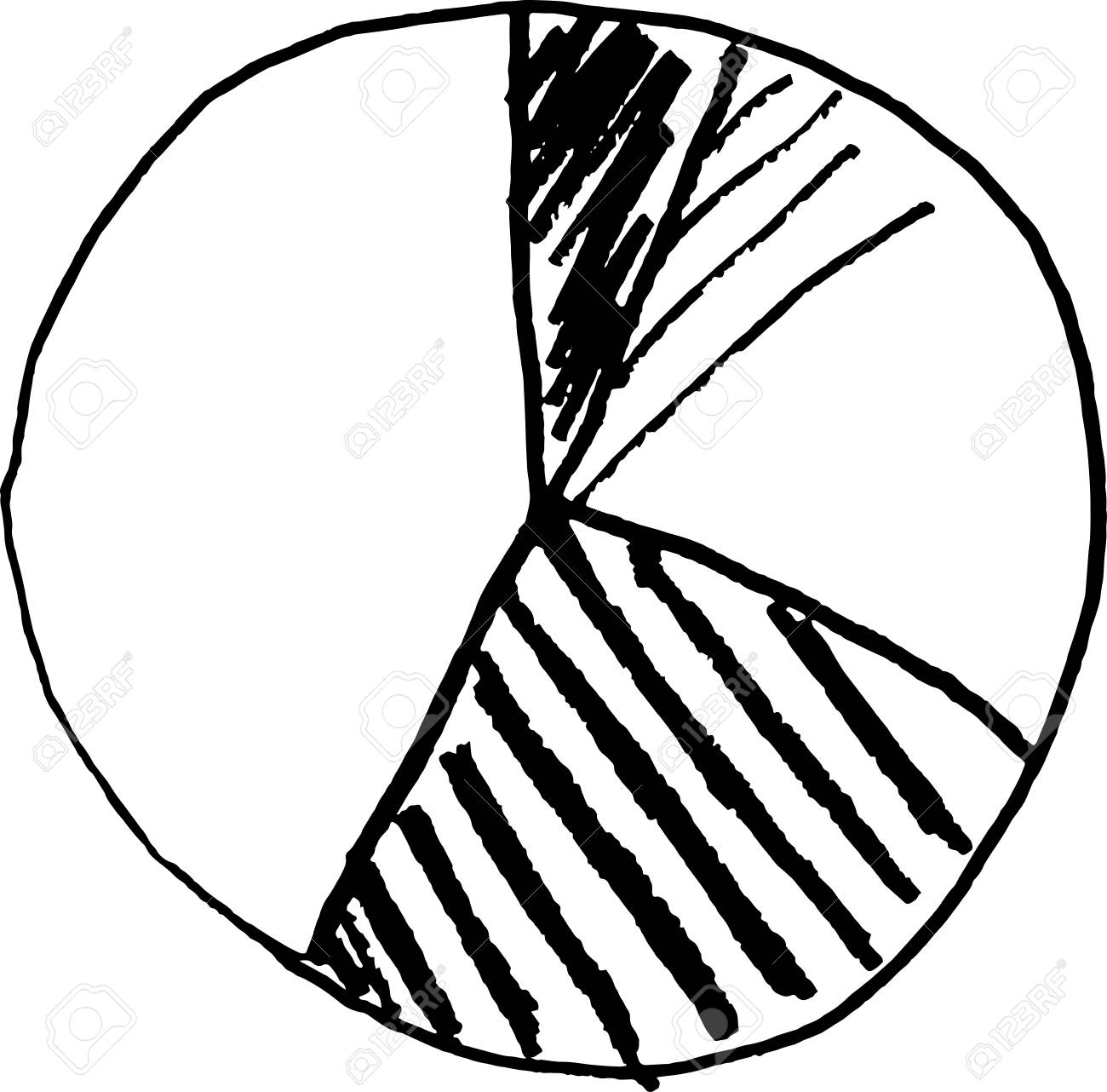 1300x1282 Draw Pie Chart On A White Background. Royalty Free Cliparts