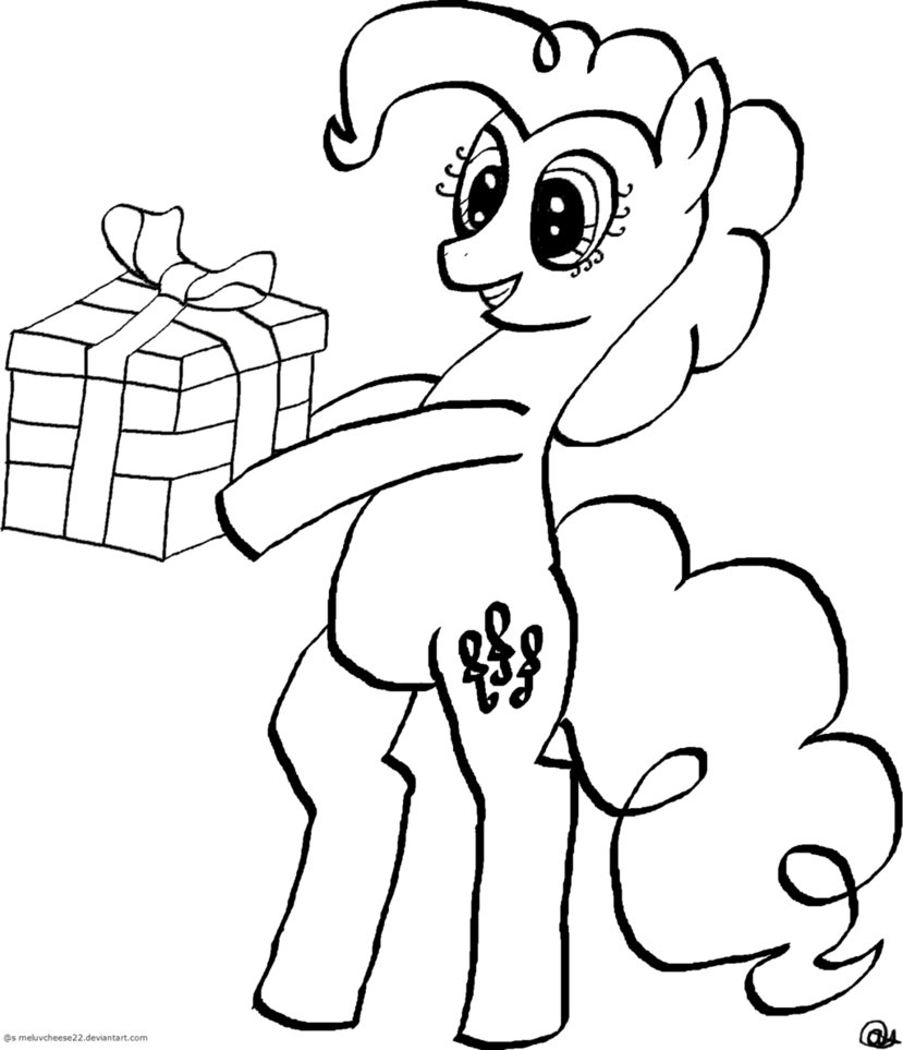 829x963 Pinkie Pie Line Art Coloring Page By Meluvcheese22
