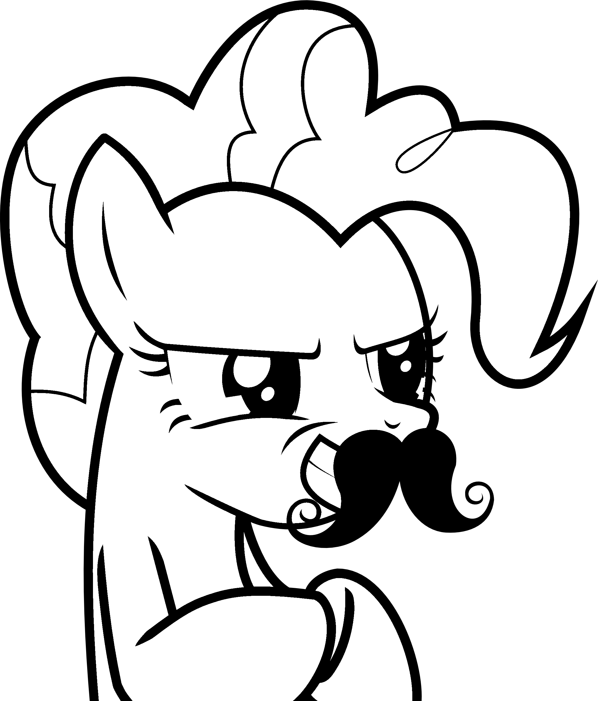 2264x2652 Pinkie Pie Moustache