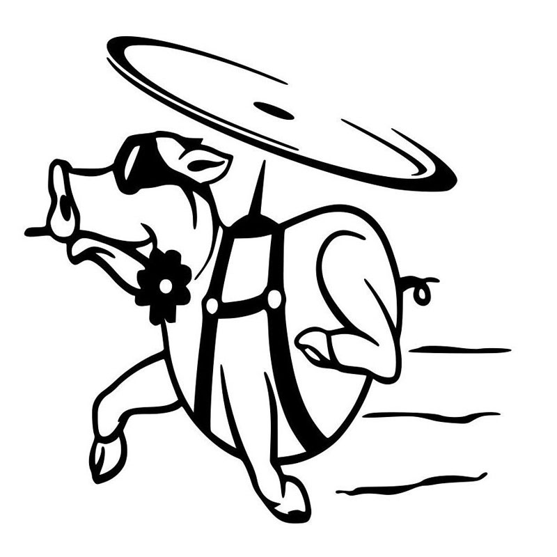 800x800 Funny Flying Pig Vinyl Car Sticker Decal Flying Pig Gifts