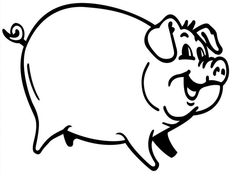 756x576 Pig Coloring Sheet Coloring Pages A Pig Fo Kids Animal Coloring