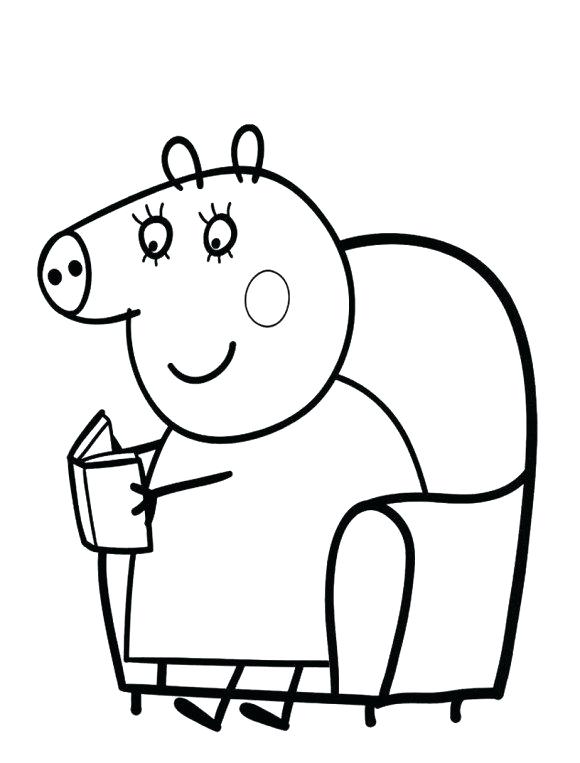 580x763 Coloring Pages Cartoon Pig Colouring Pages Kids Printable Coloring