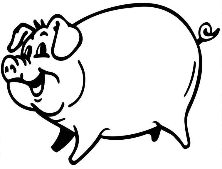 756x576 Big Pig Coloring Pages For Kids Recipes To Cook