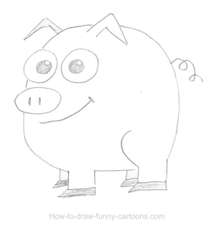 420x462 Pig Drawing (Sketching + Vector)