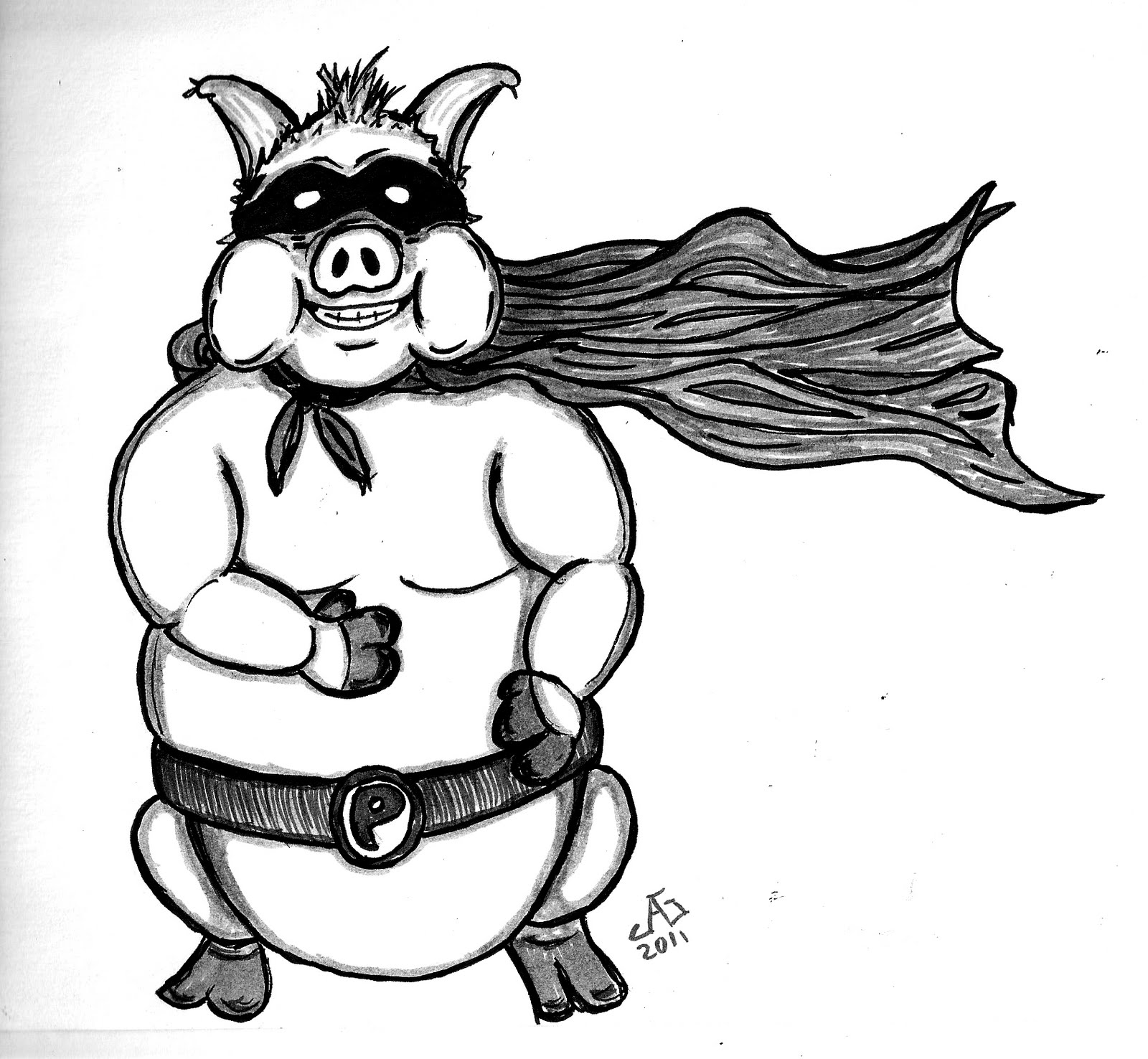1600x1476 The Impulsive Sketch Journal A Pig For Tuesday Sketch