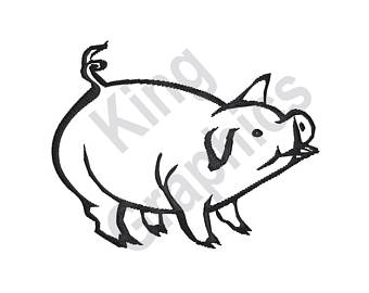 340x270 Pig Outline Etsy