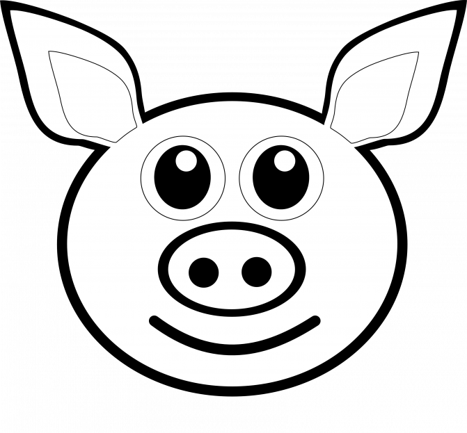 671x623 How To Draw A Realistic Pig Head And Face Tags How To Draw A Pig