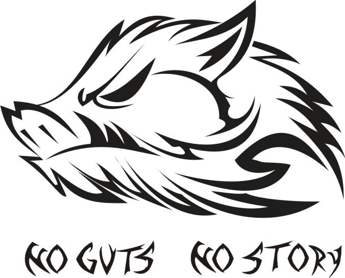 676x545 Vicious Tribal Wild Pig Head In Profile Tattoo Design